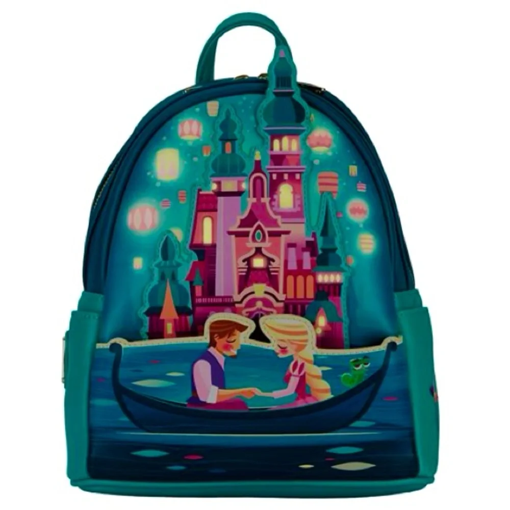 Set of 2-Glow Disney Princess Rapunzel Castle Lanterns Backpack and Wallet